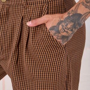 Big Bud Brown and Black Checkered Trousers 1XL petite length